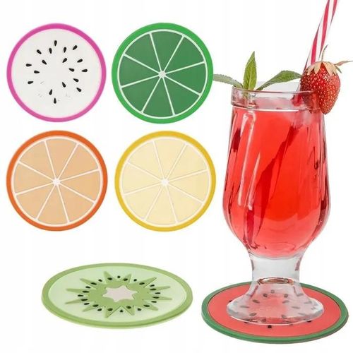 Ensemble De 6 Dessous De Verre Antidérapants Pour Tasses À Fruits