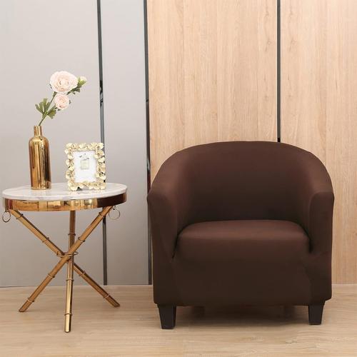 Housse De Chaise De Club, Housse De Chaise En Tub Extensible Avec Fond Élastique Universel En Tissu Pour Fauteuil De Bar, Comptoir De Salon (Café)