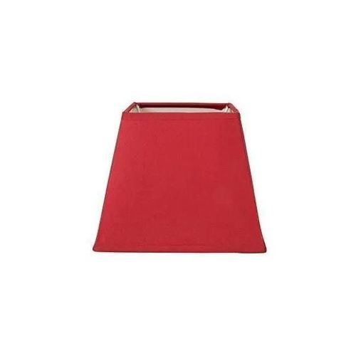 Abat-Jour - Carré - Rouge - Pour Lampe - Base 15cm - Culot E14 - Chambre - Salon