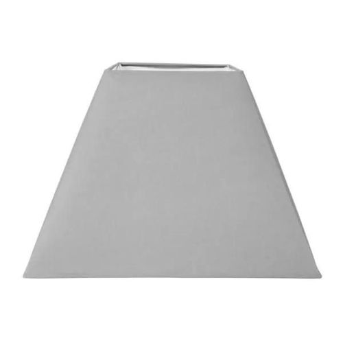 Abat-Jour Carré Gris Clair - Ostaria - Base 41 Cm - Culot E27 Avec Réducteur