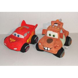 Peluche Cars Disney Lot 2 Doudou Roue Larges Flash Mc Queen Et Martin La Depanneuse