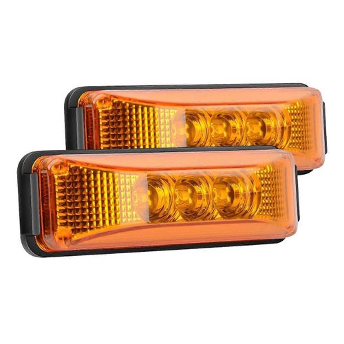 2pcs 24v 3.9inch 3 Led Camion Remorque Lumière Avant Arrière Led Latéral Feux De Position Indicateur De Dégagement La