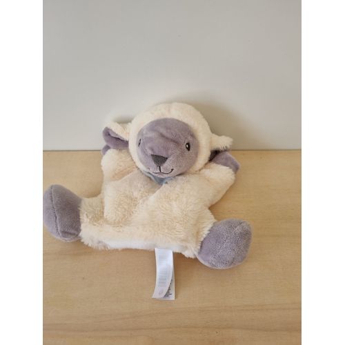 Doudou Mouton Agneau Blanc Gris Tex