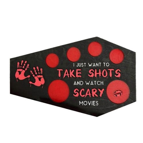 Plateau De Tir D¿Horreur D¿Halloween, Plateau À Glaçons D¿Horreur De Forme Filaire, Plateau En Verre À Liqueur En Bois, Accessoire De Cuisine