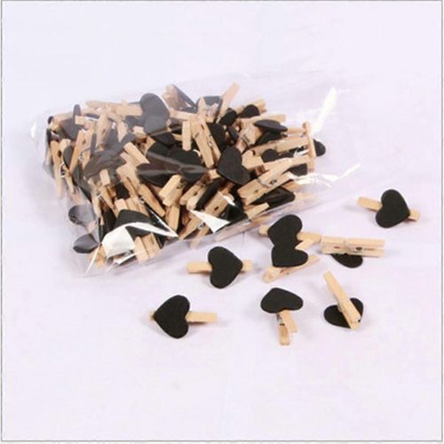 G Coeur Amour Vêtements En Bois Photo Papier Peg Pin Mini Pince À Linge Carte Postale Clips Maison Mariage Decorat