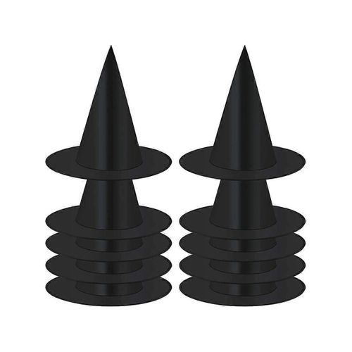 Paquet De 10 Chapeaux De Sorcière Halloween Sorcière Noire Chapeau Suspendu Chapeau Noir Chapeau De Sorcière Halloween Fête De Noël