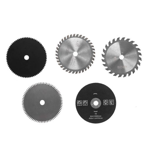 Ensemble de 5 pièces de lame de coupe en carbure petite lame de scie circulaire 85mm travail du bois ménage bricolage scie bl