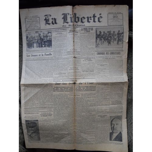 Journal De Votre Naissance "La Liberté" N° 7365 Du Lundi 29 Avril 1929