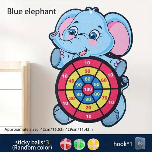 JEU : CIBLE EN FORME D'ELEPHANT AVEC DES BALLES COLLANTES