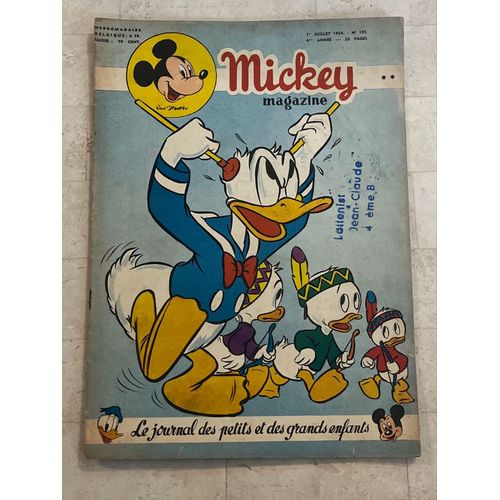 Mickey Magazine N°195 - 1er Juillet 1954 - 