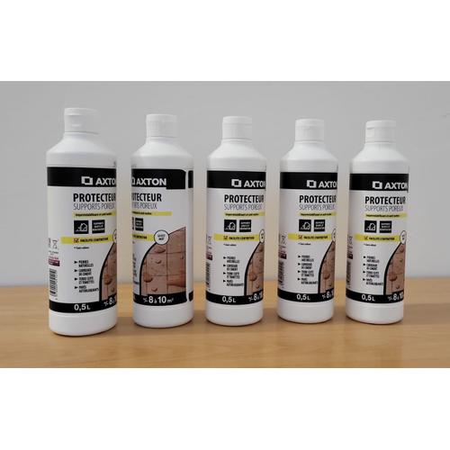 5 Protections Carrelage, Protecteur Anti-Taches, Support Poreux 10M² AXTON 0.5L