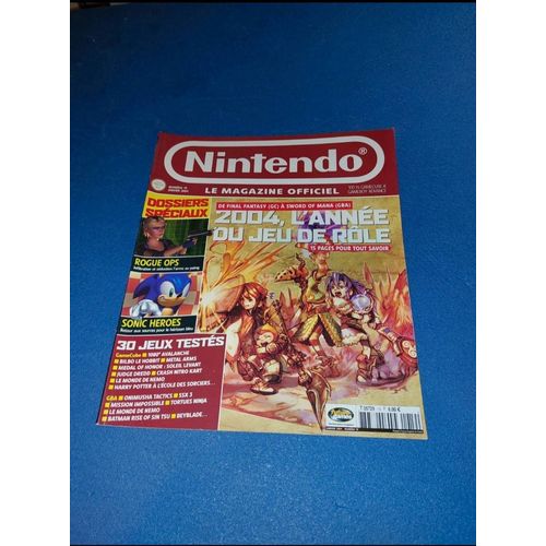 Le Magazine Nintendo Officiel Numéro 19 Gamecube Game Boy Advance Final Fantasy