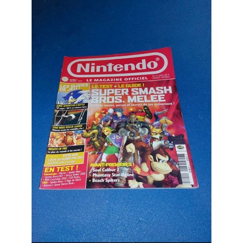 Le Magazine Officiel Nintendo Numéro 2 Super Smash Bros Melee Gamecube Game Boy Advance