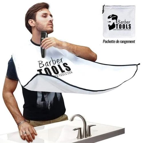Bavoir/Tablier/Cape À Barbe Avec Sa Sacoche De Rangement. 