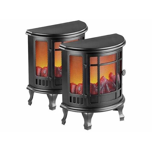 2 poêles électriques décoratifs à piles de 35,5 cm