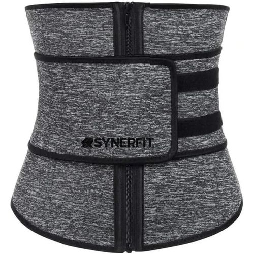 Ceinture De Sudation Néoprène Et Lycra Synerfit Fitness - Gris/Noir - M