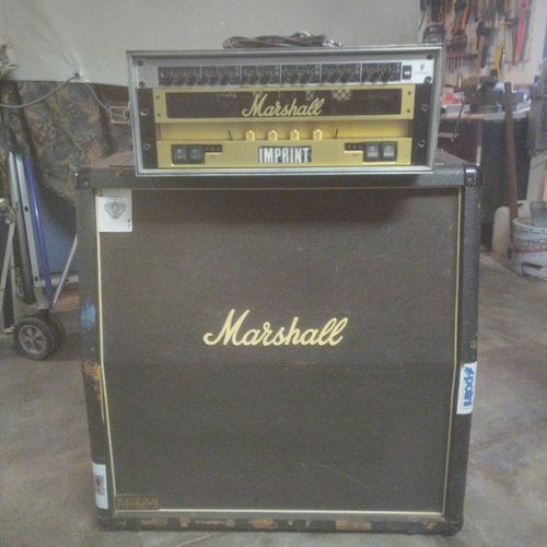 ampli marshall 9100 + caisson jcm 800 lead 1960 +equalizer berhinger utraQ
