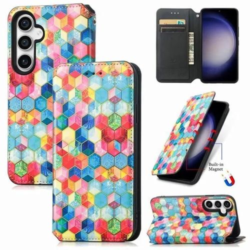 Etui Pour Samsung Galaxy S23 Fe 5g , Portefeuille Tui Housse En Cuir Protection Avec Porte Carte, Fonction Support, Espace Magique