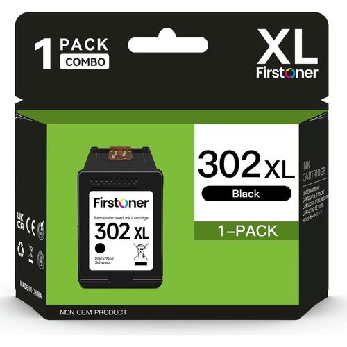 302xl Cartouche D'encre Noire,302xl Cartouches D'encre Compatible Avec Hp 302 Cartouche D'encre Noire Pour Officejet 3831 5230 5220 Deskjet 3630 3636 3638 Envy 4524 4527 4525 4520 (1 Noir).[Y518]