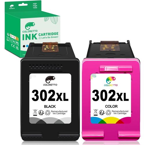 302xl Cartouches D'encre Remanufactures Pour Hp Cartouche 302 Xl Deskjet 3630 3633 3634 3636 3639 1110 2130 Envy 4520 4521 4522 4523 4524 4527 Officejet 3830 3831 3833 4650 4656 I[Tou710067]