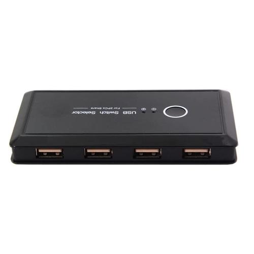 Kvm Commutateur Usb 2.0 2 Ports Partageant 4 Appareils Pour Clavier,Souris,Scanner,Imprimante