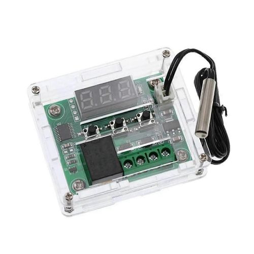 W1209 Tableau de commande de thermostat numérique ROUGE Numérique DC 12V, -50 à 100, Interrupteur de capteur étanche Pl