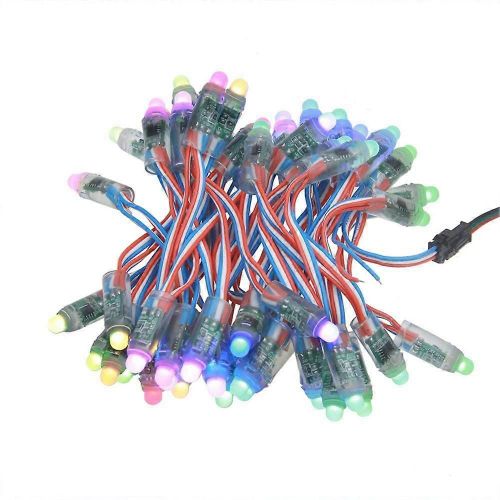 50pcs Ws2811 Rgb Led Pixels Lumière Adressable Individuellement 12mm Diffus Numérique Pleine Couleur Led Pix