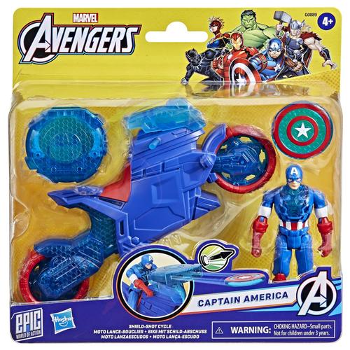 Avengers Movie Marvel Avengers Epic World Of Action Moto Lance-Bouclier Captain America