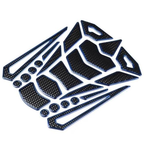 Omabeta Protecteur De Protection De Réservoir Autocollants Universels Pour Tampon De Auto Personnalisation Bordure Bleue Noire