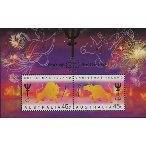 Ile Christmas ( Australie ) Timbre Année Du Boeuf 1997