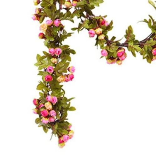OMABETA guide de suspension de roses artificielles Guirlande de feuillage de Roses artificielles, Guide deco fleur-plante Rose