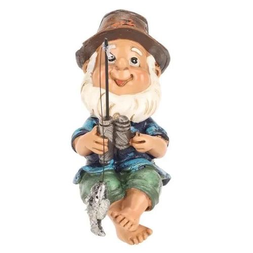 Vvikizy Statue Nain De Jardin Pêcheur Drôle Résistant Aux Uv Pour Décoration Extérieure