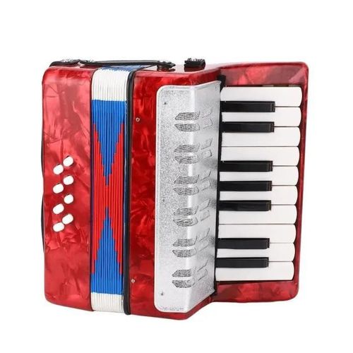 Accordéon Piano 17 Touches 8 Basses - Omabeta - Rouge
