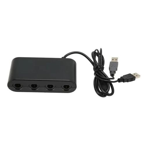 Adaptateur Manette Gc 3 En 1 - Omabeta - Compatible Switch, Wii U, Pc - 4 Ports - Plug And Play - Vibreur