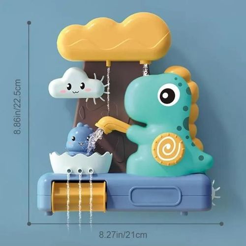Jouet De Bain Pour Bébé - Omabeta - Cascade De Dinosaure - Abs Non Toxique - Café