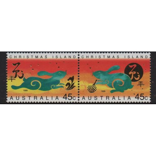 Ile Christmas ( Australie ) Timbres Année Du Lapin 1999
