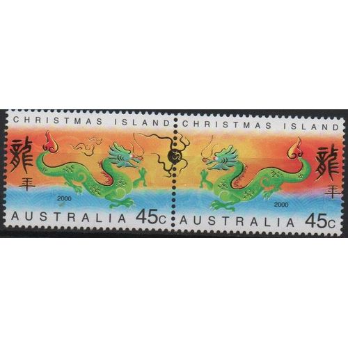 Ile Christmas ( Australie ) Timbres Année Du Dragon 2000