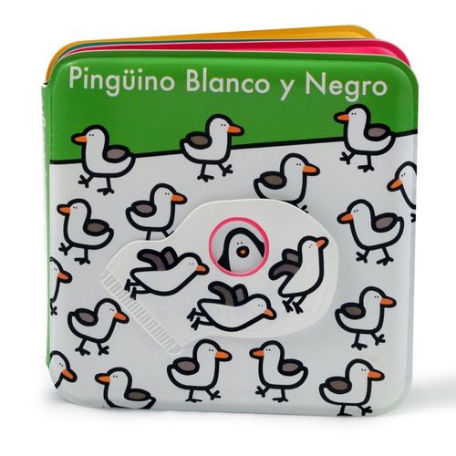 Libro De Baño. Pingüino Blanco Y Negro