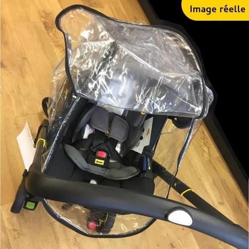 Habillage Pluie À Fermeture Éclair Pour Doona Plastique Cristal Aéré & Épais 250 Microns Norme En 71 - Accessoire Poussette Doona