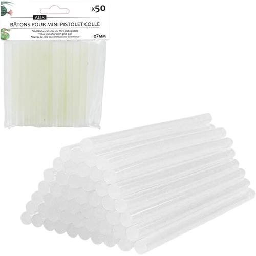 Cléopâtre Alix - Pack De 50 Bâtons De Colle Chaude 7mm ¿ Transparent