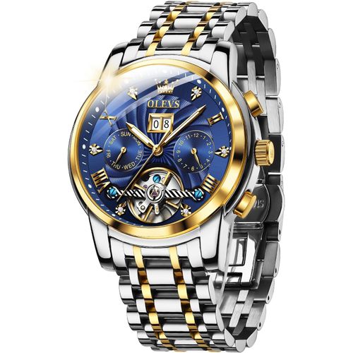 Hommes Montre Squelette Mécanique Automatique Étanche À Remontage Automatique En Acier Inoxydable Lumineux Tourbillon Montres De Luxe