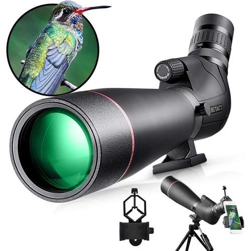 20-60X80Ae Longue-Vue Lunette De Visée Oculaire Étanche Anti-Buée À 45 Degrés,Zoom Optique 16-36 Mm/1000 M Pour La Prise De Vue Ciblée Observation Des Oiseaux Chasse Paysages Sauvages