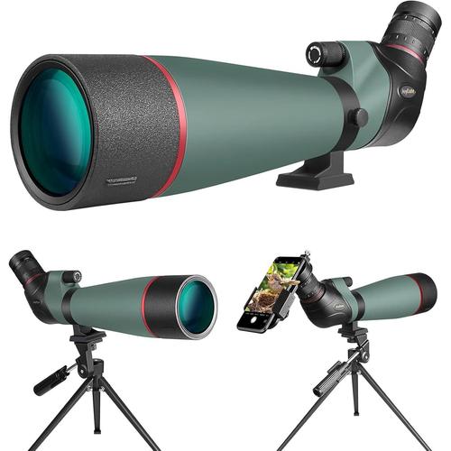 20-60X80Mm Hd Longue-Vue Avec Trépied,Adaptateur Smartphone,Sac De Transport,Bak4,Étanche,Lunette De Visée Pour Le Tir Sur Cible Observation Des Oiseaux Chasse Faune Sauvage