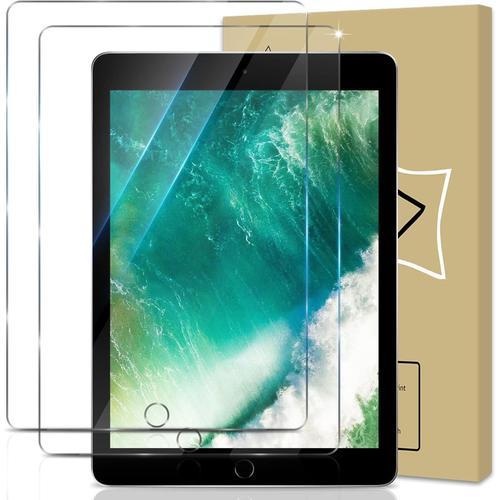 Lot De 2,Verre Trempé Pour Apple Ipad(9,7 Pouces,Modèle 2018/2017,6ème/5ème Génération),Ipad Air 1,Ipad Air 2 Et Ipad Pro 9,7 Pouces,Vitre Protecteur 9h Dureté,Film Protection Écran