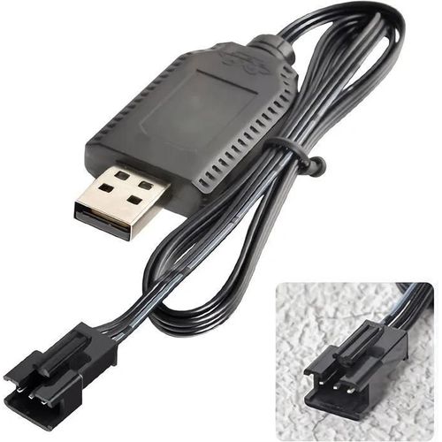 Yunique France Usb Câble De Chargeur Rc Universel Avec Connecteur Sm-3p Pour Batterie Lipo 2s 7.4v Compatible Rc Voiture/Voiture-Autre
