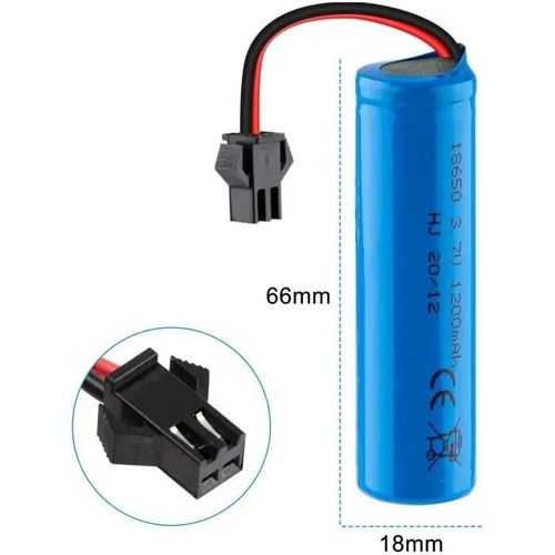 Yunique France 1 Pièce 3.7v 1200mah 1s Lipo Batterie Avec Connecteur Sm Plug Pour Rc Car Off Road Truck-Autre
