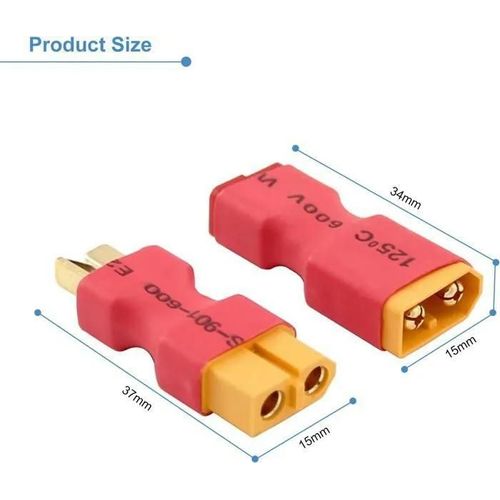 Adaptateur Xt60 Vers Prise En T Deans 2 Paires Connectivité Sans Fil Pour Les Drones Et Les Modèles Rc Compatibilité Universelle-Yunique Green-Clean-Power