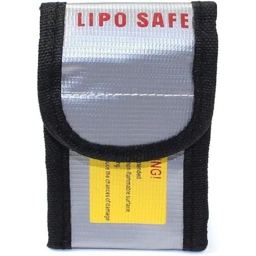 Sac De Sécurité Pour Batteries Rc - Yunique Green-Clean-Power - Anti-Explosion Lipo, Résistant Au Feu ? Modèle 64x50x95mm ? Argent-Yunique Green-Clean-Power
