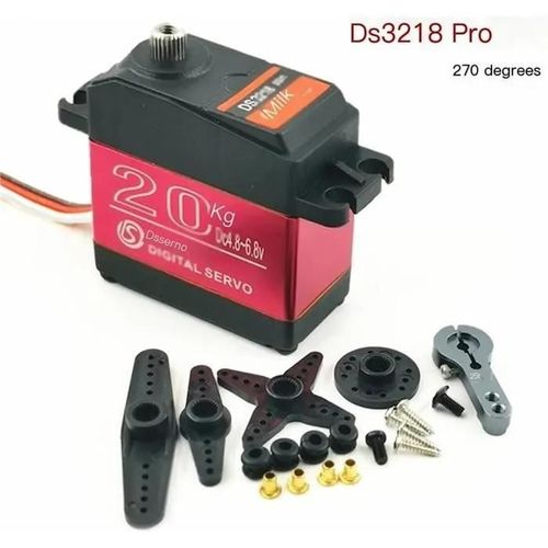Yunique France Ds3218 Pro 7.4v 20kg Servomoteur Numérique Avec Caméra 25t Pour Robot Modèle De Camion Baja Voiture 1/10 (180°)-Autre