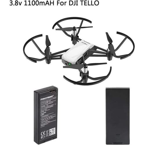 Yunique France 2 Pièces Dji Tello Batterie 3.8v, 1100 Mah Vol Pour Mini Drone Li-Ion Rechargeable, Facile À Installer-Autre